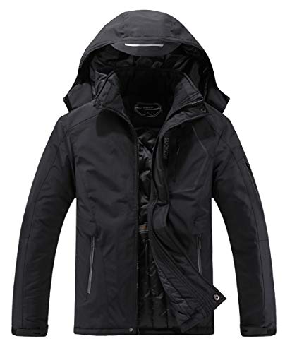 Men s Waterproof Ski Jacket Warm Winter Snow Coat Hooded Raincoat