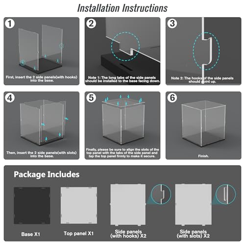 Image of Choowin Acrylic Display Case for Lego Boutique Hotel 10297 for Lego Hocus Pocus 21341 for Modular Buildings Thickened Clear Display Cases for Collectibles Assemble Dustproof Display Box(White)