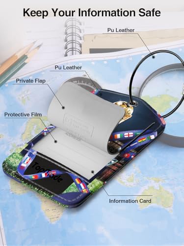 Image of TopMade Luggage Tags, Works with Apple Find My, Smart Suitcase Tag Tracker