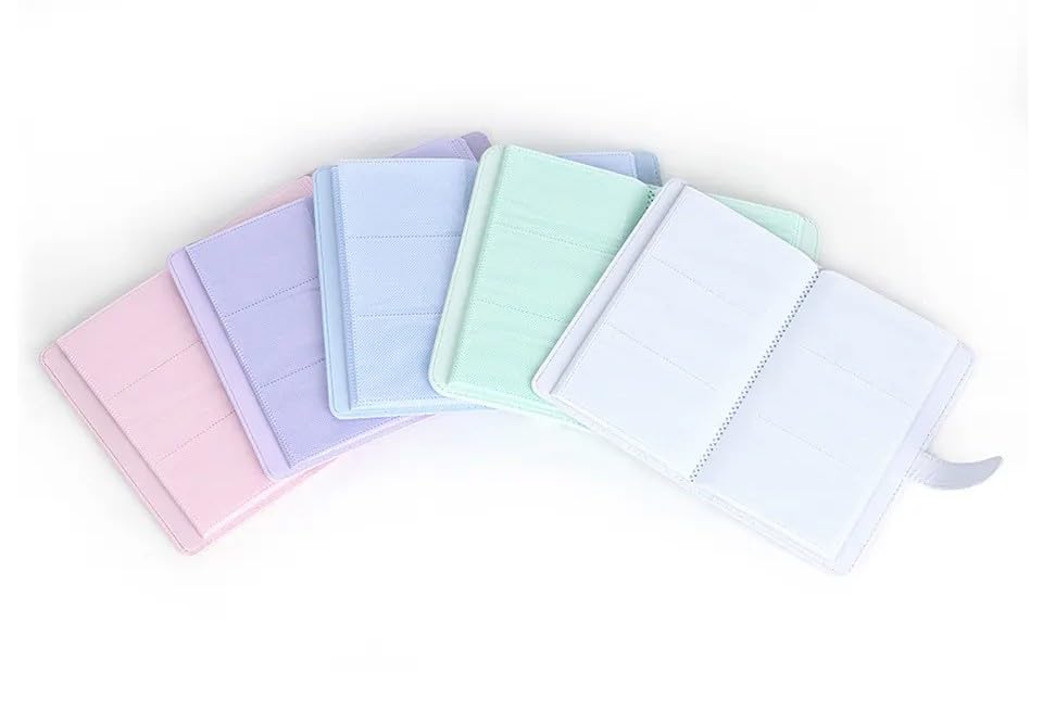 Image of 108 Pockets PU Instax Film Photo Holder Album for 3x2 inch Fujiflim Instax Mini LiPlay Evo Hybrid 11 9 8 7s 70 90 Link /Pringo 231 / Instax SP-1 / Polaroid PIC-300P / Z2300 Films (Pastel Blue)