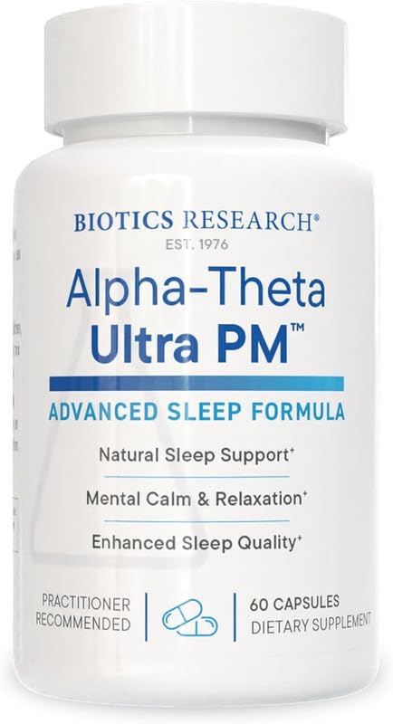 Evorina Biotics Research Alpha Theta Ultra PM L Theanine, Passionflower, Lemon Balm, Supports GABA, Serotonin, Regulates Circadian Rhythms, 60 Capsules | High Strength Herbal Supplement | Clean Label Ayurvedic Wellness-image-35