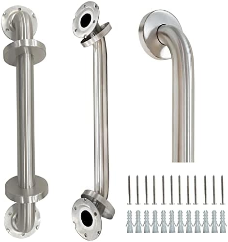 2 Pack Grab Bars for Bathroom, 16 Inch Brushed Nickel 304 Stainless Steel Shower Grab Bar, Safety Assist Handicap Grab Bar, 500lbs Support Grab Bar for Bathtubs and Showers for Christmas Gifts