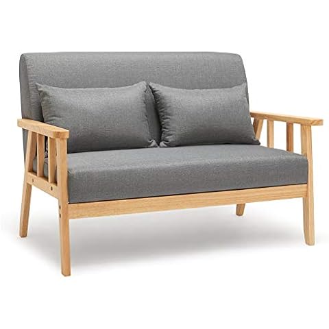 Meerveil Sofa 2 plazas en Lino Retro con Cojines Cover