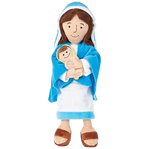 Exuberia Muñeco De Peluche,muñeca María Jesús,Juguete De Peluche De La Santísima Virgen María Y El Niño Jesús De 12.5 Pulgadas, Muñeco De Peluche De Bebé Jesús,Juguete De Regalo Religioso