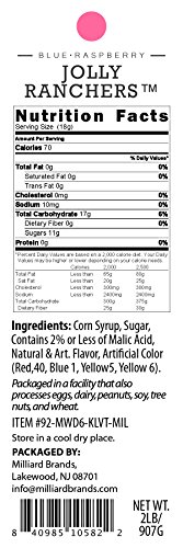 Jolly Rancher Hard Candy - Blue Raspberry - 2 Pound Resealable Bag
