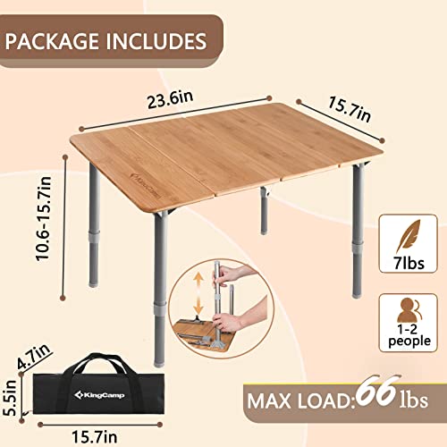 KingCamp-Lightweight-Stable-Folding-Camping-Table-Bamboo-Outdoor-Folding-Tables-Adjustable-Height-Portable-Picnic