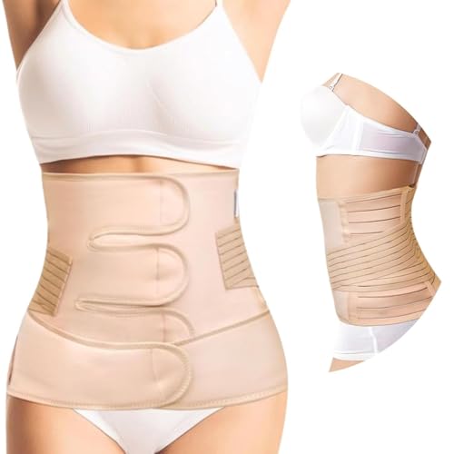 Qhoma Postpartum Belt After Delivery | Abdominal Belt After Delivery for Tummy & Back Support | 3-in-1 Pregnancy Belts After Delivery for C-Section & Natural Recovery – Adjustable Free Size (Pink)