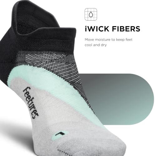 Image of Feetures Elite Light Cushion No Show Tab Sock Wave
