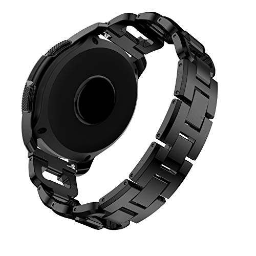 Preisvergleich Produktbild Classicase 20mm 22mm Armband, Quick Release Uhrenarmband Edelstahl Metall Ersatzband (22mm, Schwarz)