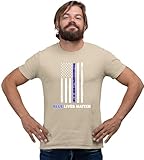 Go All Out Adult Blue Lives Matter Thin Blue Line Support Police T-Shirt