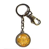 Solomon's King Solomon Seal 6 Sixth Pentacle of Saturn Keychain Key Chain Car Key Ring Cute Keyring...
