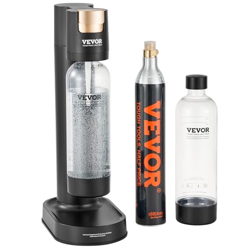 Vevor Macchina Per Acqua Gassante, Kit Acqua Soda Con 2 Bottiglie In Pet Da 1 L Senza Bpa, Macchina Per Gassatura Domestica, Bombola Di CO2, Compatibile Con Bombola Di CO2 Avvitata Da 60 Litri Nera - 9