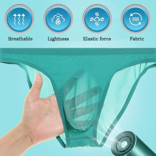Men's Briefs Sexy Pouch Low-Rise G-String Underwear Solid Seamless Ultra-thin Bikini Lingerie Panties2