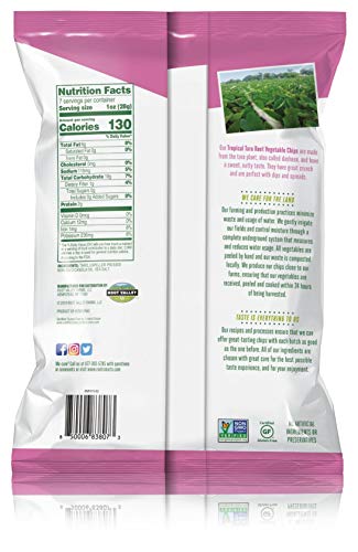 Root Smarts Tropical Taro Root Vegetable Chips Non Gmo Chips Gluten Free Chips by Root Valley Farms (7oz, 12 Pack)