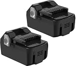 Hanaix 2Pack 18V 5000mAh Replace for Hitachi 18V Battery BSL1815X BSL1815S EB1814SL BSL1830 BSL1830C DS18DSAL 33055 330067 330068 330139 330557 339782 Drill Cordless Tool Slide Style