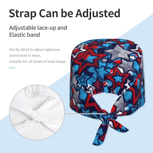 Image of Unisex Adjustable Surgical Sweatband - Elastic Bandage Cap - Scrub Caps for Nurse Working Cap