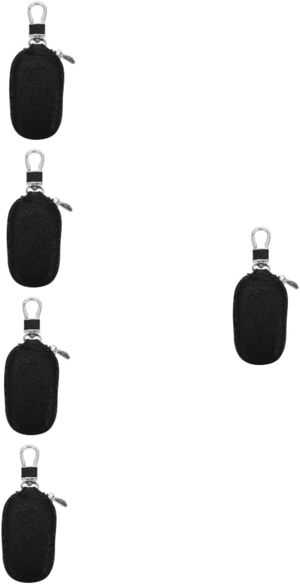 5 Pcs Key Bag Key Holder Car Key Pouch Car Key Wallet Waterproof Phone Pouch Sealer Key Fob Protector Key Chain Keychain Lanyard Vehicle Key Key Pouch Lock Black Artificial Leather