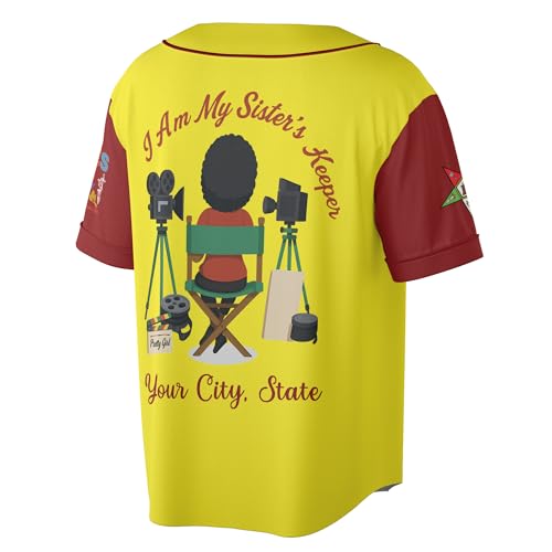 Custom Chapter Name OES Order Of The Eastern Star I Am My Sisters Keeper Jersey de Béisbol 3D Talla S-5XL miniatura 3