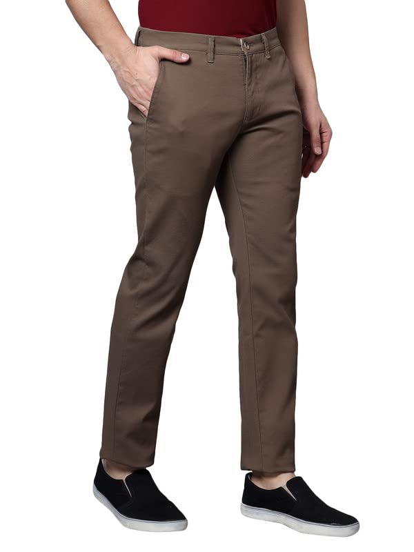 Image of Cantabil Black Solid Non Pleated Regular Fit Mid Rise Formal Trouser for Men | Formal Pants for Men | Formal Wear Regular Fit Trouser for Men (P MTRC00086)