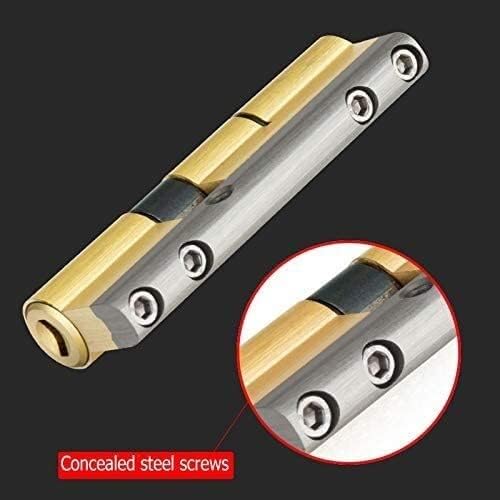 Door Barrel Lock with Key,High Security Thumb Turn Cylinder Lock,Door Barrel Lock,10 Keys Lock Replacement Security Entrance Door Lock Cylinder(Color:A45B45 L90mm) (Color : A45b45 L90mm) (Color : A