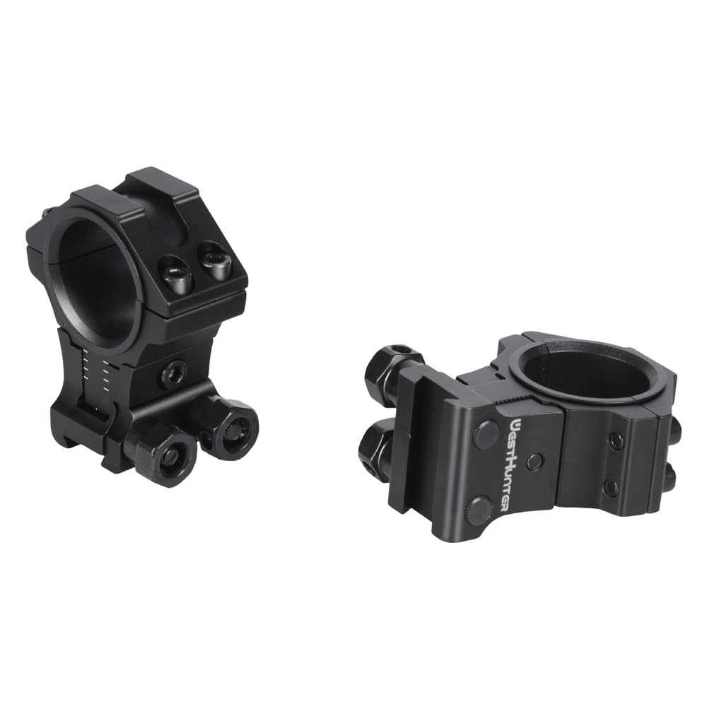 WestHunter Optik Höhenverstellbare 11 mm Zielfernrohr Montage, 25,4 mm 30 mm Präzise Zielfernrohr-Montageringe mit Schwalbenschwanz-Profil | 6 Farben