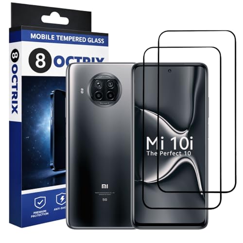 Image of Tempered Glass Compatible for Xiaomi Mi 10i 5G / Mi 11i / 11i Hypercharge / 11T Pro /Redmi Note 11 Pro /Note 11 Pro Plus with Edge to Edge Coverage, Installation Kit (Pack Of 2)