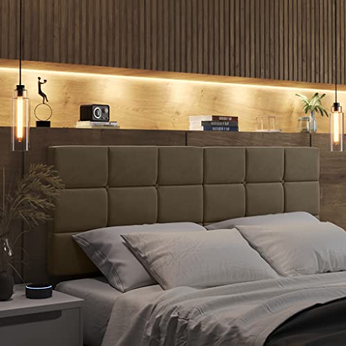 Cabeceira Painel Dobrável Cama Box Luna Casal King 1,95 cm Bege