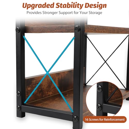 GAESHOW Coffee Station Organiser - Wooden Kitchen Countertop Storage, Spice Rack, Hot Chocolate Stand for Kitchen, Office, and Living Room - Image 3