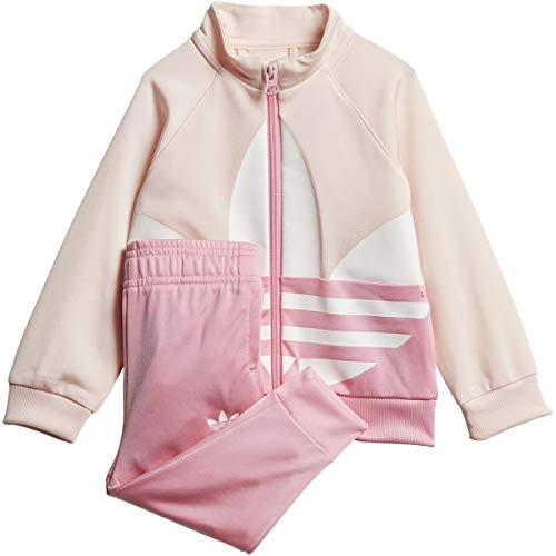 adidas Originals unisex-baby Big Trefoil Tracksuit Pink/Light Pink/White 3T