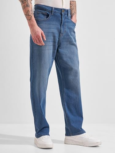 Image of Highlander Men's Straight Relaxed Fit Jeans | Stretchable | Everyday Comfort & Style| Jeans for Man|Premium Cotton Blend