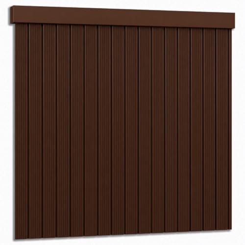 Cortinas Exterior Puerta de Tiras | Material Plastico PVC y Barra Aluminio | Ideal para Terraza y Porche | Antimoscas | Marrón Oscuro | 210 * 90