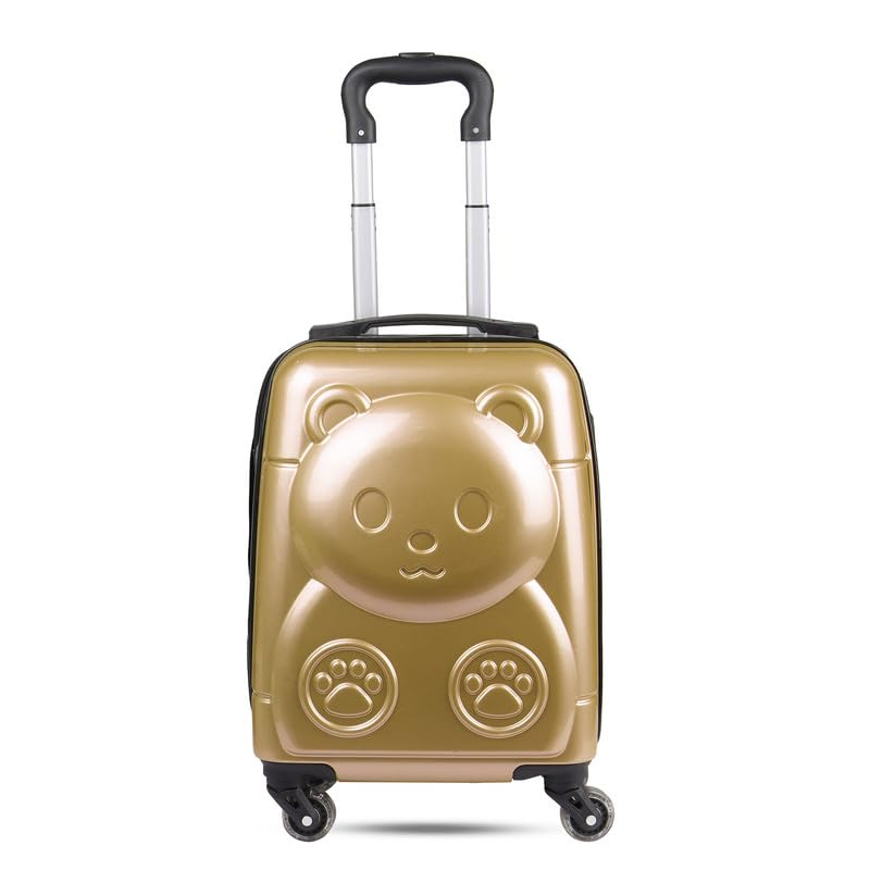 Kids Trolley | Light Weight Waterproof Casual Hard Fabric Material Kids Trolley - Gold-image-16