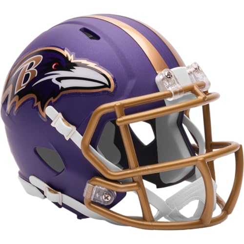 Baltimore Ravens 2026 Purple Rising On-Field Alternate Revolution Speed Mini Football Helmet - New in Riddell Box