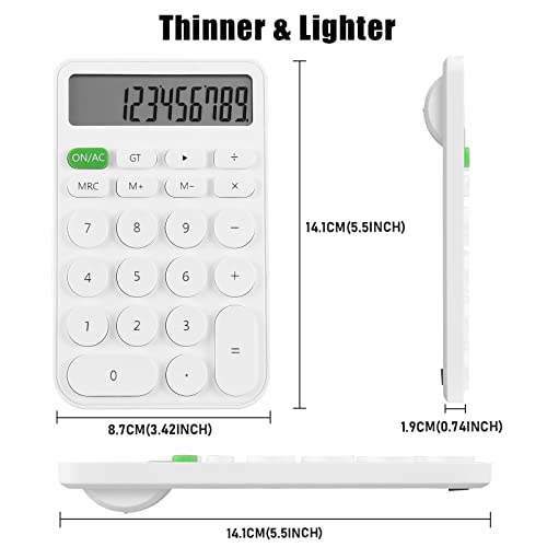 Basic Calculator, Pocket Size Mini Calculators, 12 Digit Desktop Calculator With Bright Colors For Office, School Students, Home & Business Use, Modern Design #TOP3