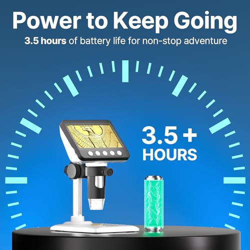 undefined WKR Coin Microscope for Error Coins, 4.3 inches 1080P LCD Digital Microscope, 50x-1000x Magnifier with 8 Adjustable LED Lights, PC View, Compatible with MacOS Windows for Adults Kids の商品画像 5