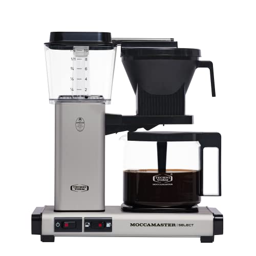Moccamaster Kbg Select, Cafetera Filtro, Plata Mate, Cafetera, 1.25 Litros