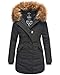 Produktbild MARIKOO Damen Winter Jacke Stepp Parka Mantel Winterjacke warm gefüttert Kunstpelz KARMAA Princess XS-XXL (M, Schwarz)