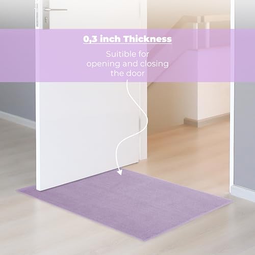 Image of Cotton Paradise 100% Cotton Turkish Bathmat Rug, Soft Absorbent Quick Dry Non Slip, 20x34 Bathmat Rug, Lilac