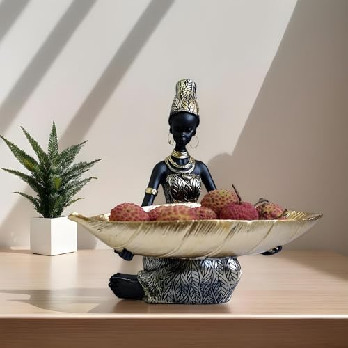 Ornement de bureau décoratif et plateau en résine de style africain - 4