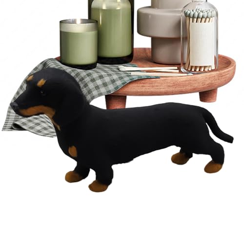 Figuras De Dachshund Rellenas - Realistas Dibujos Animados Divertidos Juguetes De Peluche, Adorables Decoraciones Para Perros, Regalo Para Niños Hombres Mujeres Niños, Encantador Dachshund De Pel