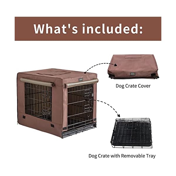 DONORO Dog Crates Kit for Small Size Dogs Indoor with Dog Crate Cover, Double Door Dog Kennels & Houses for Puppy and Cats, Collapsible Metal Contour Dog Cages (42-Inch Kit) DONORO Dog Crates Kit for Small Size Dogs Indoor with Dog Crate Cover, Double Door Dog Kennels & Houses for Puppy and Cats, Collapsible Metal Contour Dog Cages (42-Inch Kit)