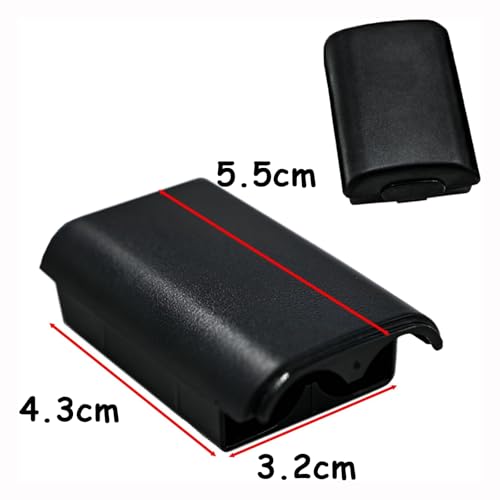 Image of 10 Pack Battery Pack Cover for Xbox 360 Wireless Controller Replacement Battery Pack Cover Shell Repair Part Compatible with Xbox 360 Wireless Controller(Black)