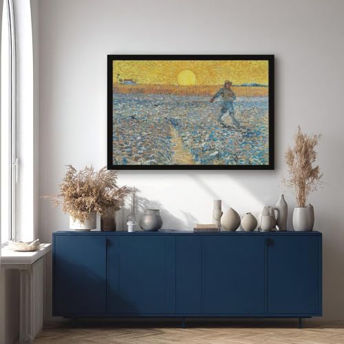 Impression sur toile Van Gogh Le semeur au coucher du soleil 61x91 cm