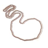 COLORFUL BLING 1920s Long Fake Pearls Necklace Layered Retro Vintage Imitation Round for Women Flapper Party Wedding Champagne 180cm