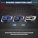 YUANZHENG Headlights For Jeep Grand Cherokee WK2 2011 2012 2013 4th Gen (Fourth Generation WK2) W/Start Bule to White Dynamic Animation & Sequential Tun Signa, For Xenon and Halogen Models