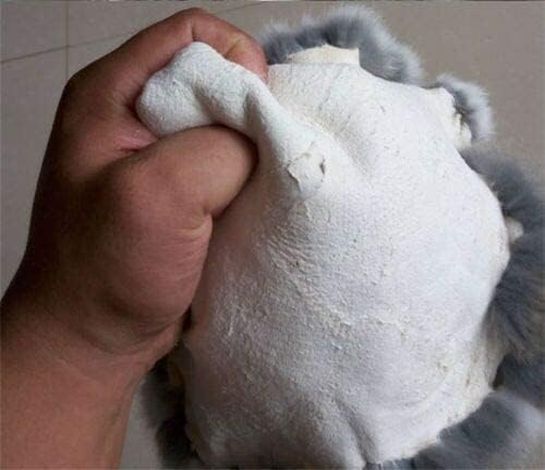 Miniatura 2 de Piel de piel de conejo gris natural (10 x 14 pulgadas con cuero de calidad de costura) Peleles de conejo curtidos profesionalmente suaves, 2 unidades