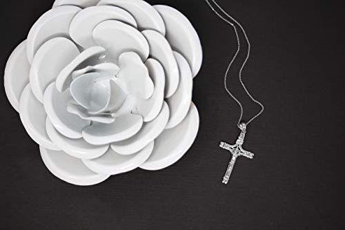 Sterling Silver INRI Crucifix Jesus on the Cross Pendant Necklace3