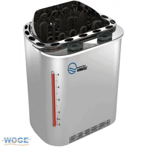 Well Solutions Premium Kombi BI-O Saunaofen 8kW, Saunaofen Scandia Combi aus Edelatahl gebürstet, inkl. ca. 20 Kg Saunasteine Original WelaSol Olivin Diabas, Testsieger