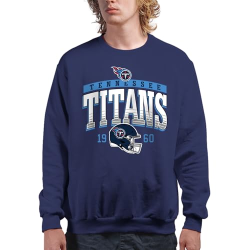 Junk Food NFL - Tennessee Titans - Mighty - Officially Licensed Adult Pullover Fleece Crew Neck for Men and Women