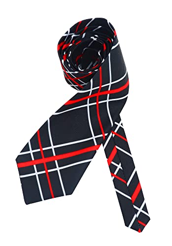 Image of PROCOS 2 Pcs Necktie Bow Tie Unisex Uniform Adjustable Plaid Tartan Bow Tie Necktie Set Cosplay Costume